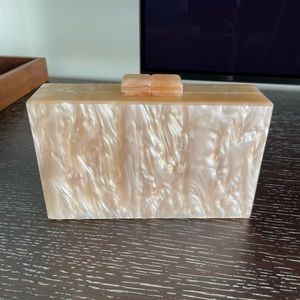 Acrylic clutch marble pattern